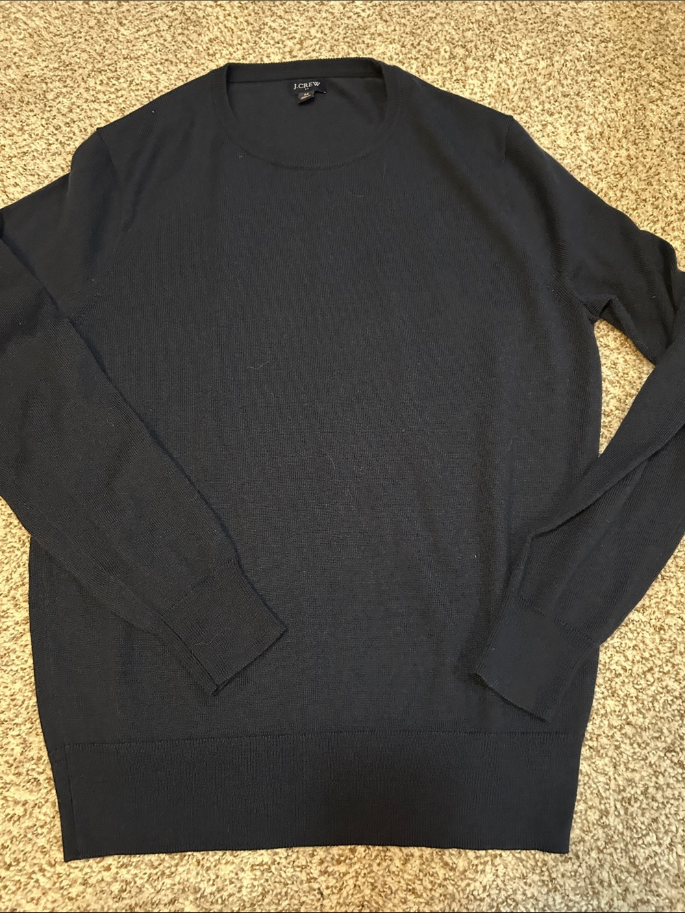 J. Crew Men's Dark Navy Crewneck Sweater